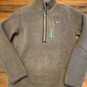 Patagonia Gray Fleece with 3/4 Zip